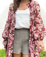 Load image into Gallery viewer, Magenta Floral Maxi/Duster