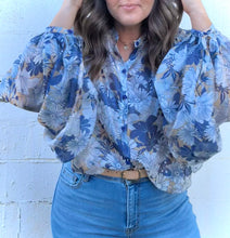 Load image into Gallery viewer, Blue Daisy Blouse