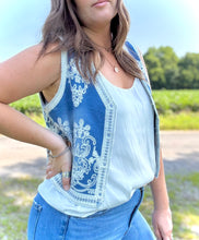 Load image into Gallery viewer, Shania Denim Vest w/ Embroidery