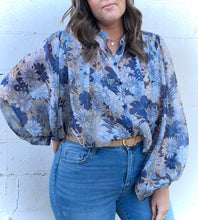 Load image into Gallery viewer, Blue Daisy Blouse