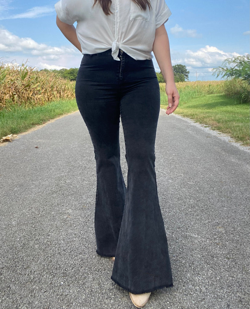 Fiona High Waisted Bell Bottoms – ray101boutique