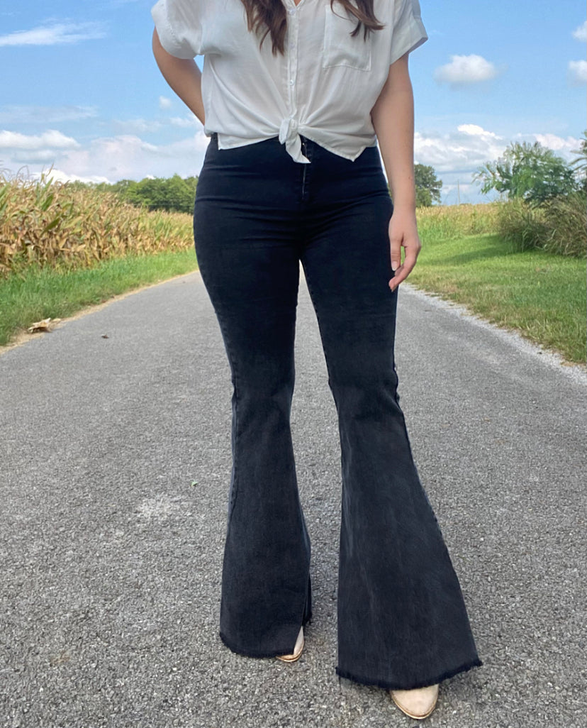 Fiona High Waisted Bell Bottoms – ray101boutique