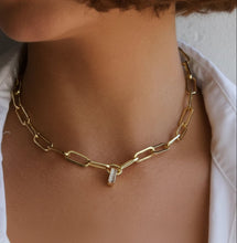 Load image into Gallery viewer, Gold Sparkle Chain Link Choker
