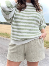 Load image into Gallery viewer, Fuzzy Striped Willow Sweater
