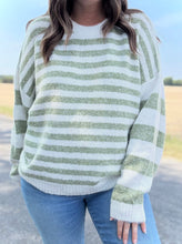 Load image into Gallery viewer, Fuzzy Striped Willow Sweater
