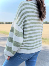 Load image into Gallery viewer, Fuzzy Striped Willow Sweater
