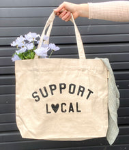 Load image into Gallery viewer, Canvas &quot;Support Local&quot; Tote✨Donate to TEC Today✨
